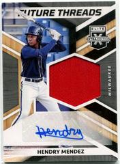Hendry Mendez Baseball Cards 2022 Panini Elite Extra Edition Future Threads Signatures Prices
