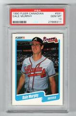 Dale Murphy #591 Baseball Cards 1990 Fleer Canadian Prices