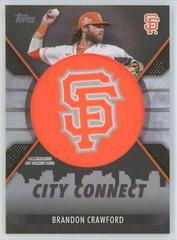 Brandon Crawford [Black] #CC-BC Baseball Cards 2023 Topps City Connect Commemorative Patch Prices