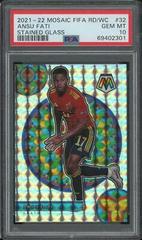 Ansu Fati Soccer Cards 2021 Panini Mosaic Road to FIFA World Cup Stained Glass Prices