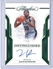 Zach Randolph [Emerald] #4 Basketball Cards 2022 Panini Flawless Distinguished Auto Prices