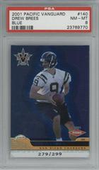 Drew Brees [Blue] #140 Football Cards 2001 Pacific Vanguard Prices