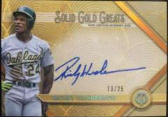 Rickey Henderson #GGA-RH Baseball Cards 2022 Topps Tribute Solid Gold Greats Autographs Prices