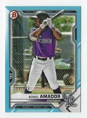 Adael Amador [Sky Blue] #BD-195 Baseball Cards 2021 Bowman Draft Prices