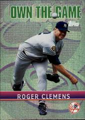 Roger Clemens #OG20 Baseball Cards 2002 Topps Own the Game Prices