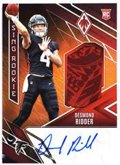 Desmond Ridder [Gloves] Football Cards 2022 Panini Phoenix Rising Rookie Material Signature Prices