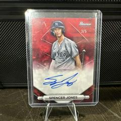 Spencer Jones [Red] #PA-SJ Baseball Cards 2023 Bowman Sterling Prospect Autograph Prices