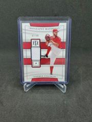 Stephen Strasburg #BIO-SS Baseball Cards 2022 Panini National Treasures Biography Materials Prices