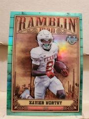 Xavier Worthy [Aqua] #RM-5 Football Cards 2023 Bowman Chrome University Ramblin' Man Prices