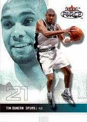 Tim Duncan #21 Basketball Cards 2001 Fleer Force Prices