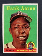 Hank Aaron [Yellow Name] Baseball Cards 1958 Topps Prices