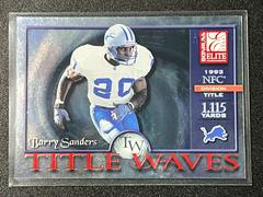 Barry Sanders #TW22 Football Cards 2001 Panini Donruss Elite Title Waves Prices
