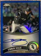 Chris Sale [Blue Refractor Autograph] #205 Baseball Cards 2011 Topps Chrome Prices