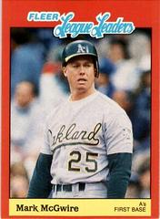 Mark McGwire #27 Baseball Cards 1989 Fleer League Leaders Prices