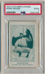 Frank Snyder Baseball Cards 1922 E120 American Caramel Prices