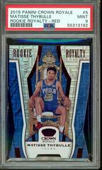 Matisse Thybulle [Red] #5 Basketball Cards 2019 Panini Crown Royale Rookie Royalty Prices