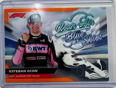 Esteban Ocon [Orange] #CABS-EO Racing Cards 2022 Topps Formula 1 Clean Air Blue Skies Prices