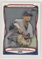 Gerrit Cole #USA-25 Baseball Cards 2010 Topps USA Baseball Prices