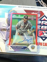 Junior Caminero [Autograph Red] #PD-139 Baseball Cards 2023 Topps Pro Debut Prices