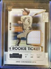 Jake Cronenworth Baseball Cards 2021 Panini Contenders Rookie Ticket Jersey Prices