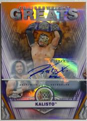 Kalisto [Orange Refractor] Wrestling Cards 2021 Topps Chrome WWE Cruiserweight Greats Autographs Prices