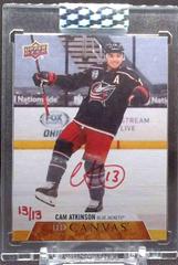 Cam Atkinson [Red Ink] #CS-CA Hockey Cards 2020 Upper Deck Clear Cut Canvas Signatures Prices