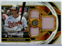 Adley Rutschman [Gold] Baseball Cards 2023 Topps Tribute Triple Relics Prices