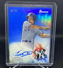 Antonio Gomez [Blue Refractor] #BSPA-AG Baseball Cards 2021 Bowman Sterling Prospect Autographs Prices