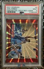 Joel Embiid [Red Laser] #8 Basketball Cards 2021 Panini Donruss Franchise Features Prices