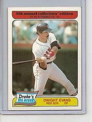 Dwight Evans #10 Baseball Cards 1985 Drake's Prices