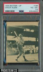 Chuck Klein #185 Baseball Cards 1934 Batter Up Prices