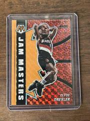 Clyde Drexler [Orange Fluorescent] Basketball Cards 2020 Panini Mosaic Jam Masters Prices