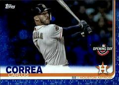 Carlos Correa [Batting Blue Foil] #53 Baseball Cards 2019 Topps Opening Day Prices