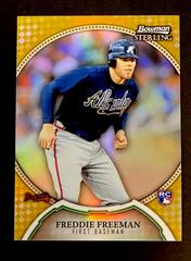 Freddie Freeman [Rookie Gold Refractor] #1 Baseball Cards 2011 Bowman Sterling Prices