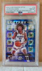 Jalen Williams [Blue Cracked Ice] #12 Basketball Cards 2022 Panini Contenders Optic Lottery Ticket Prices