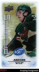 Calen Addison [Gold] Hockey Cards 2021 Upper Deck Ice Premieres Mini Prices