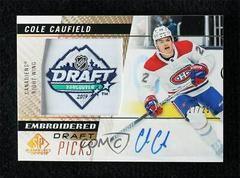 Cole Caufield [Autograph] Hockey Cards 2021 SP Game Used Embroidered in History Prices