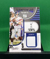 Eli Manning [Gold] Football Cards 2022 Panini Absolute Championship Fabric Prices