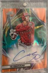 Shohei Ohtani [Orange Galactic] #CCA-SO Baseball Cards 2022 Topps Cosmic Chrome Autographs Prices