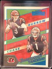 Ja'Marr Chase, Joe Burrow [Platinum] #TDT-CIN Football Cards 2022 Panini Contenders Touchdown Tandems Prices