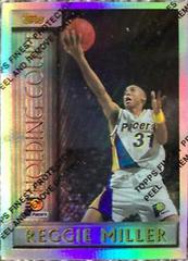 Reggie Miller [Refractor w/ Coating] #HC6 Basketball Cards 1996 Topps Holding Court Prices