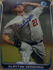 Clayton Kershaw [Gold Refractor] #158 Baseball Cards 2014 Bowman Chrome Prices