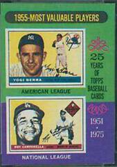 1955 MVP's [Y. Berra, R. Campanella] Baseball Cards 1975 Topps Mini Prices