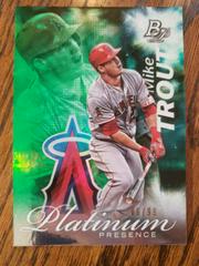 Mike Trout [Green] Baseball Cards 2017 Bowman Platinum Presence Prices