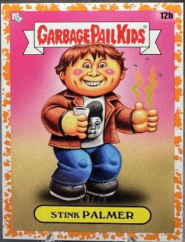 Stink PALMER [Orange] #12b Garbage Pail Kids X View Askew