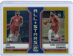 Joel Embiid, Karl Anthony Towns [Gold] Basketball Cards 2022 Panini Donruss Optic All Stars Prices