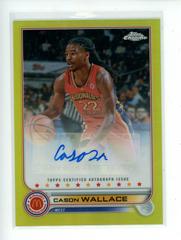 Cason Wallace [Yellow] Basketball Cards 2022 Topps Chrome McDonald's All-American Autographs Prices