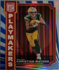 Christian Watson [Blue] #PM-18 Football Cards 2023 Panini Donruss Elite Playmakers Prices