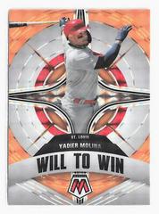 Yadier Molina [Orange Fluorescent] #WW-1 Baseball Cards 2022 Panini Mosaic Will to Win Prices