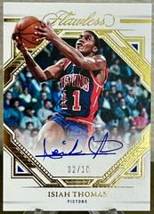 Isiah Thomas [Gold] #15 Basketball Cards 2022 Panini Flawless Finishes Auto Prices